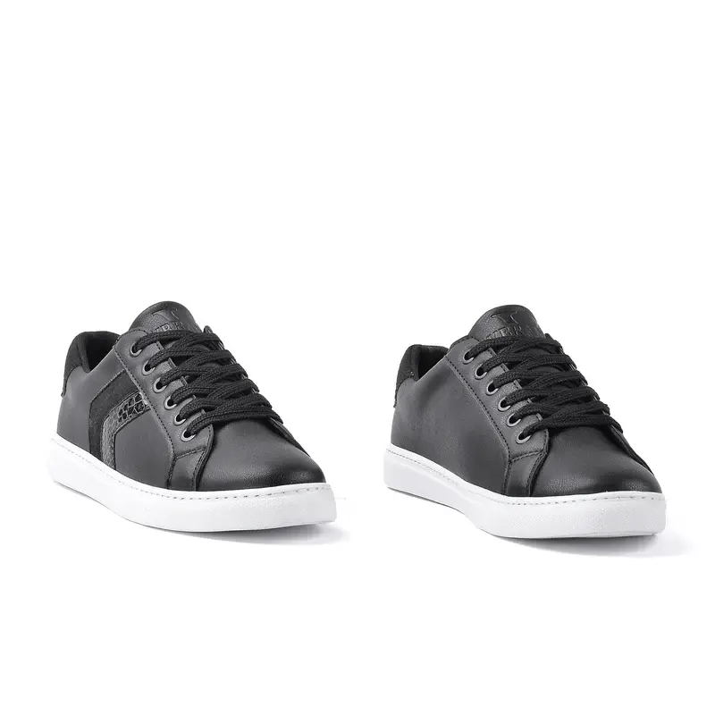 Sneakers With Glossy side stripe-SN-8