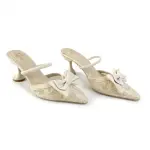 stylish sandal featuring an elegant bow design C-91
