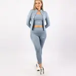 Pocket Flex Capri Blue Leggings