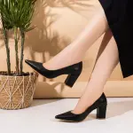 Leather Sandal Thick Heel-R-800