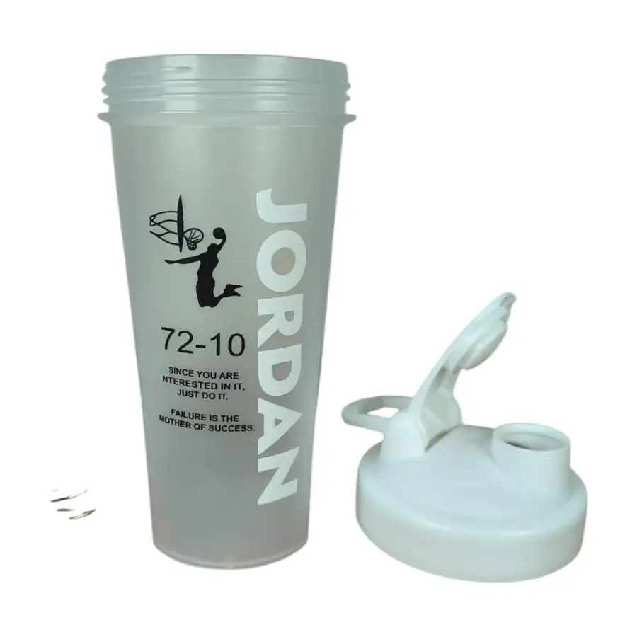 MD STAY FIT Jordan Protein Shaker Bottle with Mixing Ball, Flip-Top Lid, for Gym and Fitness