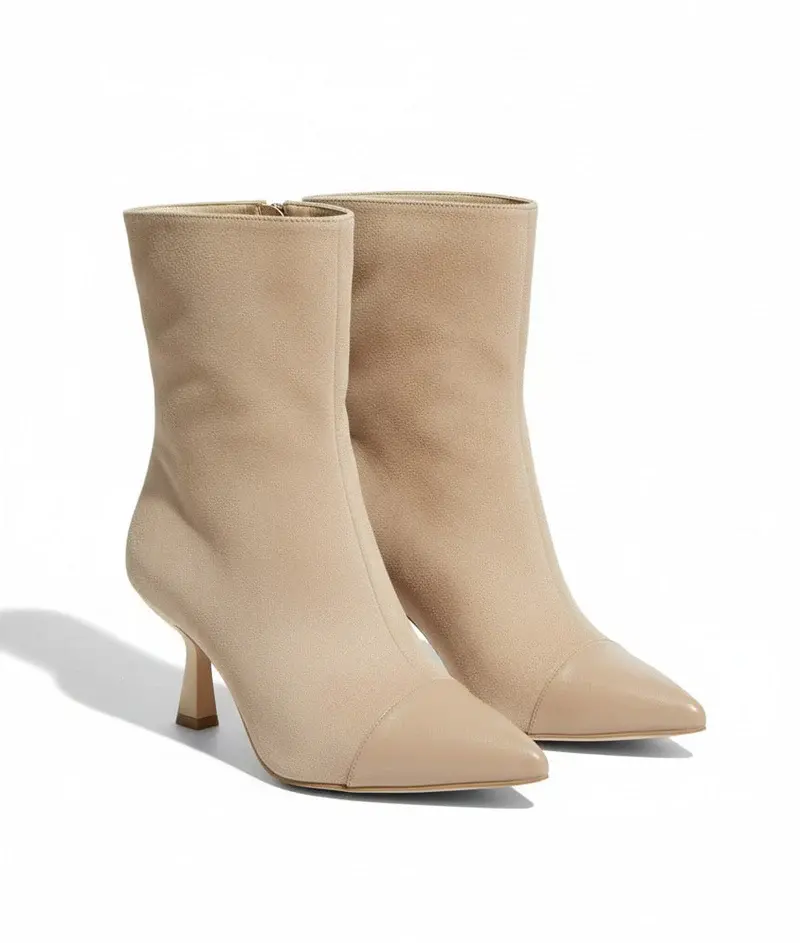 HALF BOOT MID HEELS SUEDE B-47