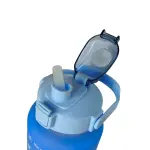 Md Stay Fit Water Bottle with Straw, Gradient color, Motivational Quotes, Flip-Top Lid with Handle, 64oz/2000ml