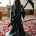 Low Poly Grim Reaper Sculpture