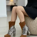 Half-boot suede in Lazar leather B-35
