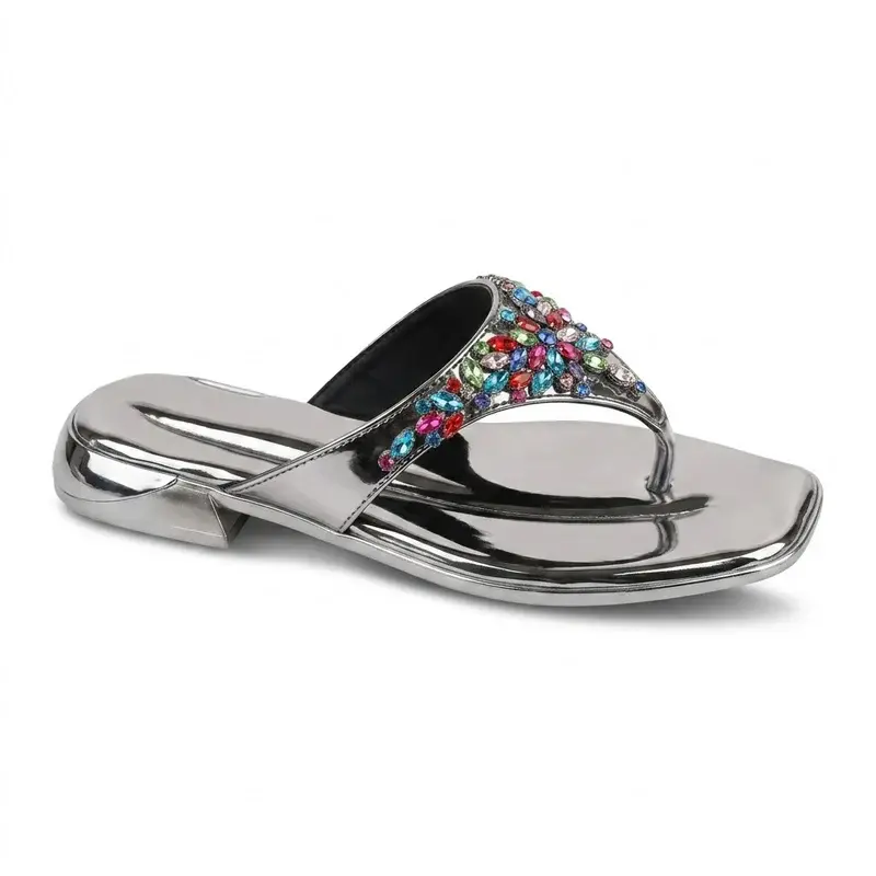 Shimmer Luxe Embellished Flat Sandal SF-76