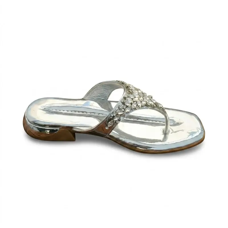 Shimmer Luxe Embellished Flat Sandal SF-76