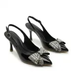 Sparkling Bow Evening Heels C-106