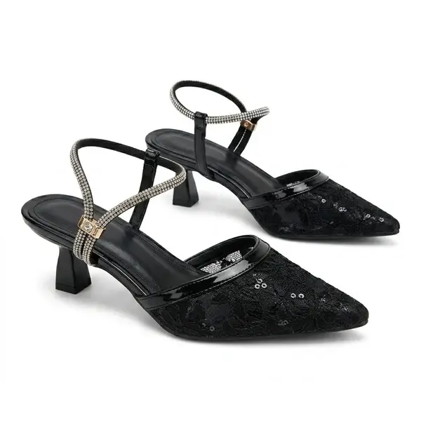 Luxury Lace Evening Heels C-119
