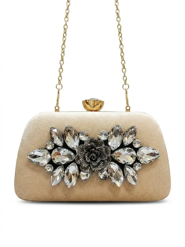 Classic Crystal-Embellished Evening Clutch VS-64
