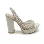 Embellished Evening Block Heel Sandal C-99