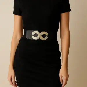 Wide Black Waist Belt –T-40