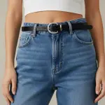 Embellished Round Buckle Leather Belt BT-8