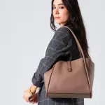 Minimalist Top-Handle Bag-brown