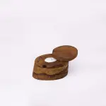 Handmade Wooden Candle Holder: A Unique Rustic Home Decor Piece for Warm & Cozy Spaces