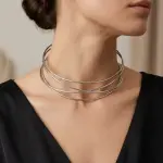 Multi-Ring Metallic Neckpiece N-81