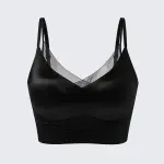Seamless Satin Camisole Built-in Bra Push Up Plus Size Top
