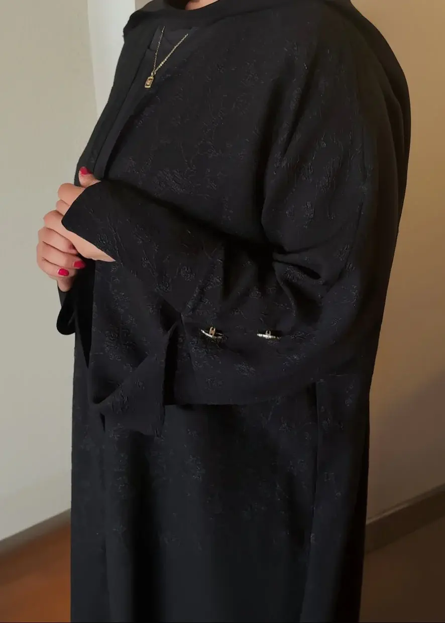 Button Sleeve Abaya