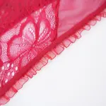 Floral Lace Embroidered Open Crotch Bodysuit
