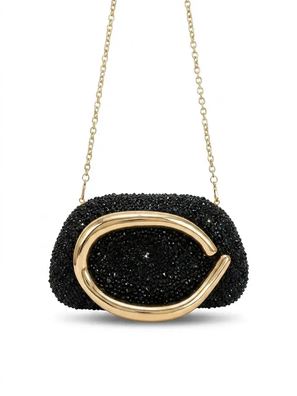 Beaded Evening Bag with Gold Metal Frame VS-74