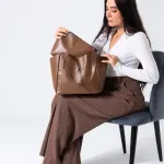 Minimal Turn Closure Bag-light brown