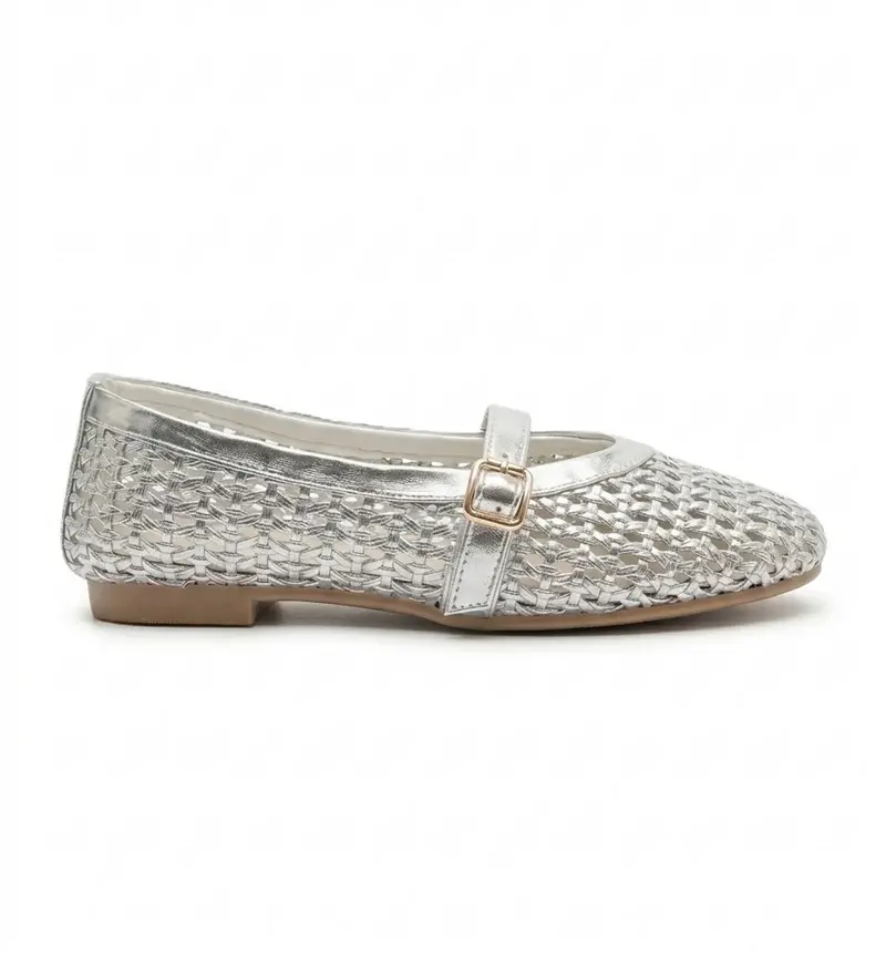 Elegant Woven Ballet Flats with Front Strap BN-56