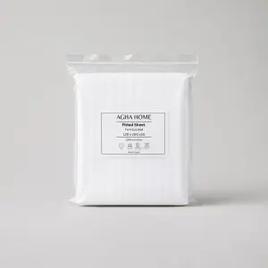 Agha Home Essential Comfort Microfiber Stripe Fitted Sheet
