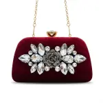 Classic Crystal-Embellished Evening Clutch VS-64
