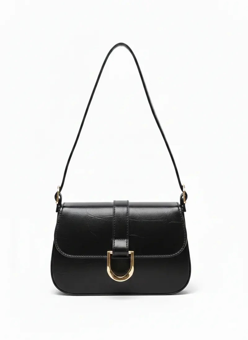 Classic Shoulder Bag with Gold Clasp BA-56