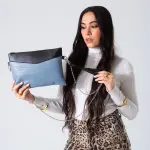 Chic Texture Clutch Bag-blue