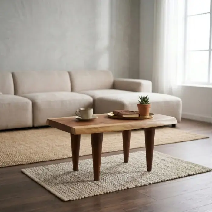 Boho-Style Solid Wood Table with Premium Rustic Design