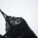 Black Lace Floral Print Negligees