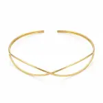 Intertwined Metal Collar Necklace N-70