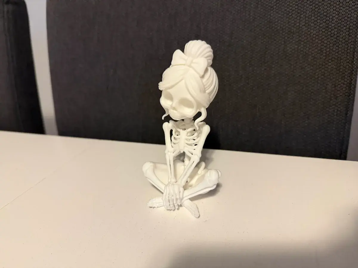 Sitting Skeleton Woman