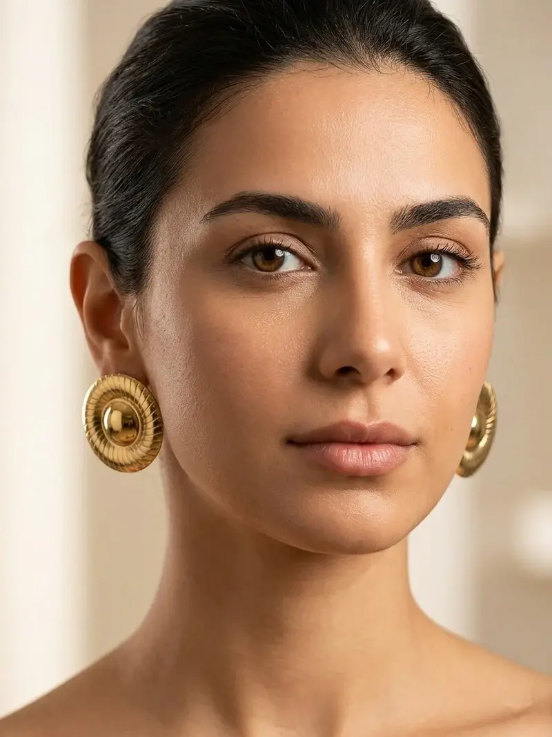 Ribbed Shell Earrings EA-215