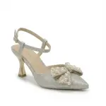 Pearl Bow Shimmer Heels C-95