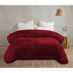 VelvaCloud Blanket - Versace Pattern - (Dark-Red) 3.6KG
