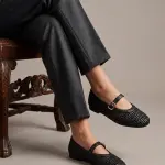 Elegant Woven Ballet Flats with Front Strap BN-56
