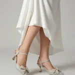 Pearl Bow Shimmer Heels C-95