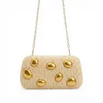 Woven Bag with Gold Studs VS-72