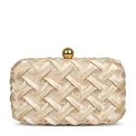 Woven Evening Bag with Gold Ball Clasp VS-61