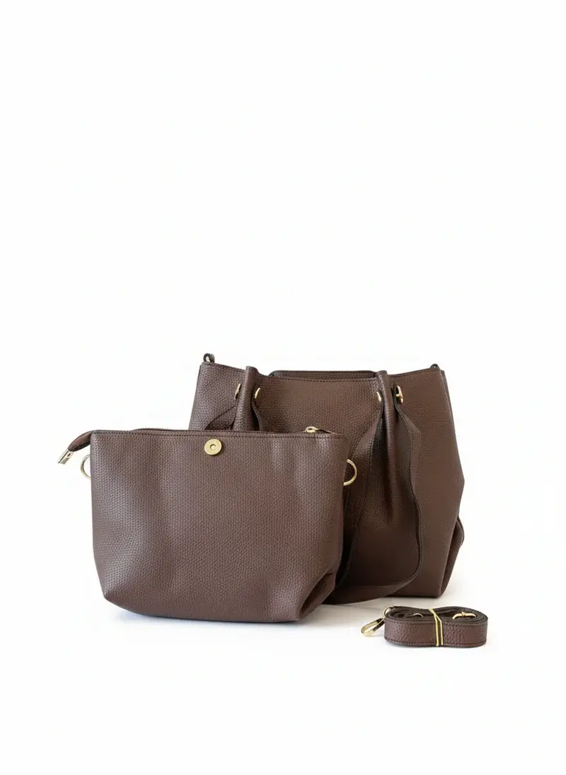 Dual Set Handbag with Detachable Pouch BA-55