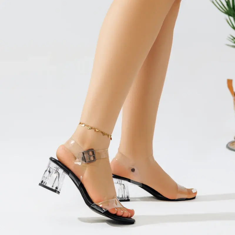Transparent Heel Sandal C-49