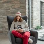 gray&red pyjama set