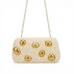 Woven Bag with Gold Studs VS-72