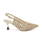 Crystal Embellished Mesh Heels C-89