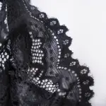 Sheer Black Lace Slip Dress