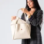Minimalist Top-Handle Bag-beige