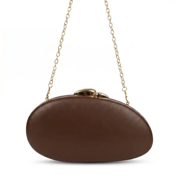 Luxury Oval Clutch with Gold Closure VS-59