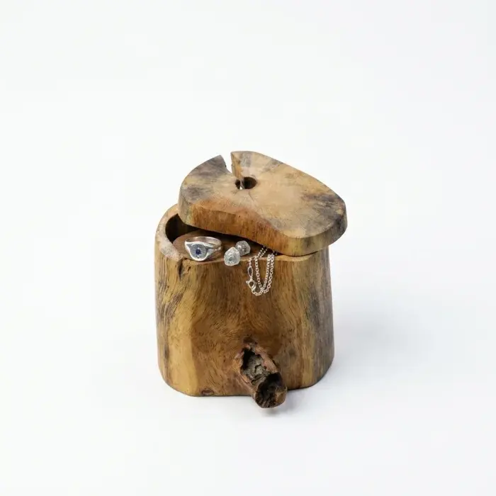 Handmade Natural Wood Jewelry Box